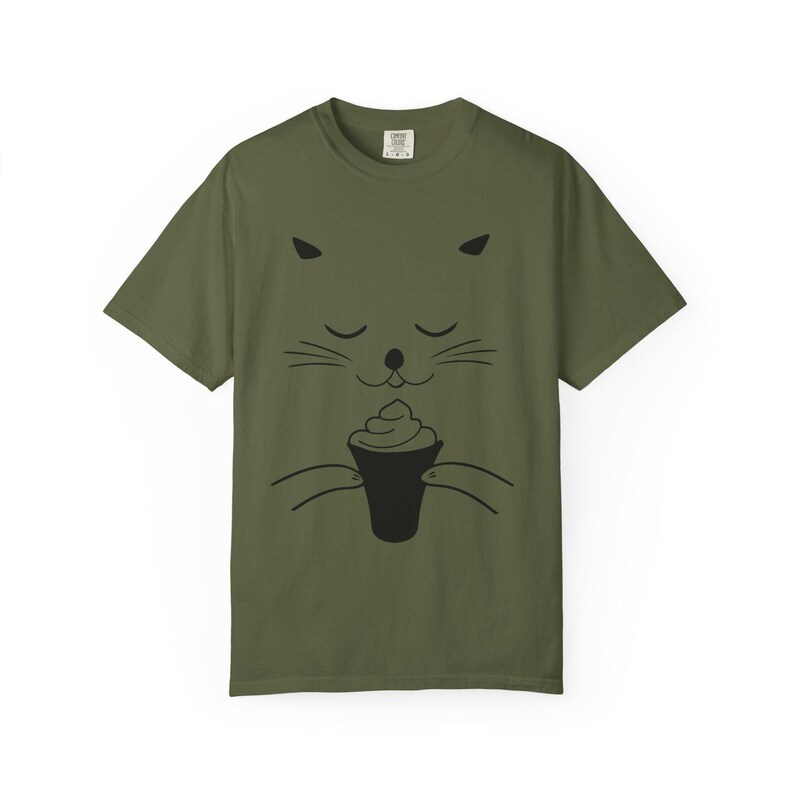 Camiseta informal unisex con estampado de helado de gato Hemp