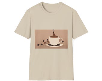 Coffee Cup Graphic T-Shirt, Ring-Spun Cotton Unisex Tee