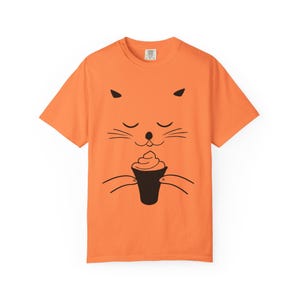 Camiseta informal unisex con estampado de helado de gato Melon