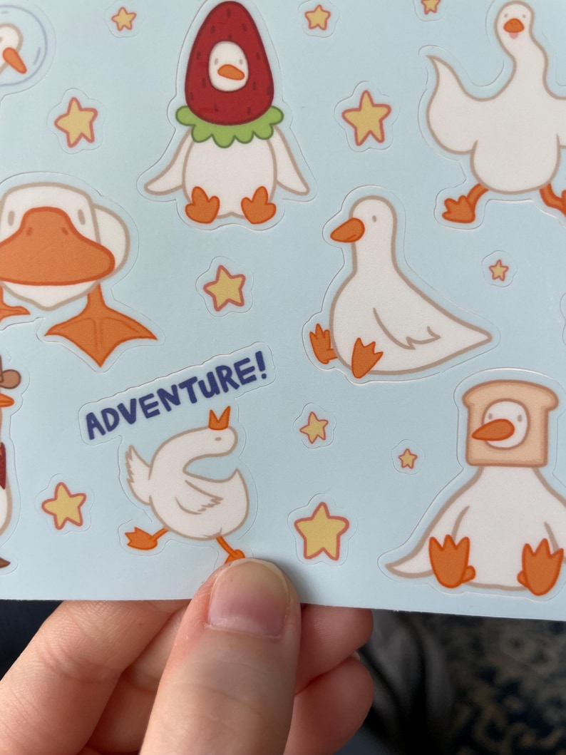 Silly Goose Sticker Sheet | Funny Cartoon Vinyl Decal - Etsy