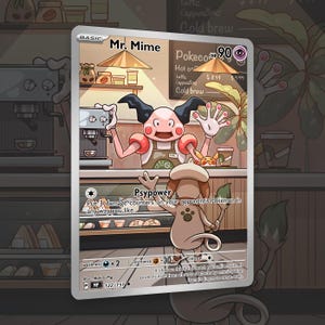 Mr Mime Card - Etsy Sweden