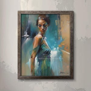 Contemporary Figure Study #14 Original Oil Painting of Beautiful Woman Artwork Colorful Original Artwork Female Figure Artist Timothy Parker