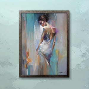 Modern Figure Study #16 Original Oil Painting Beautiful Woman Artwork Colorful Original Art Abstract Female Figure by Artist Timothy Parker