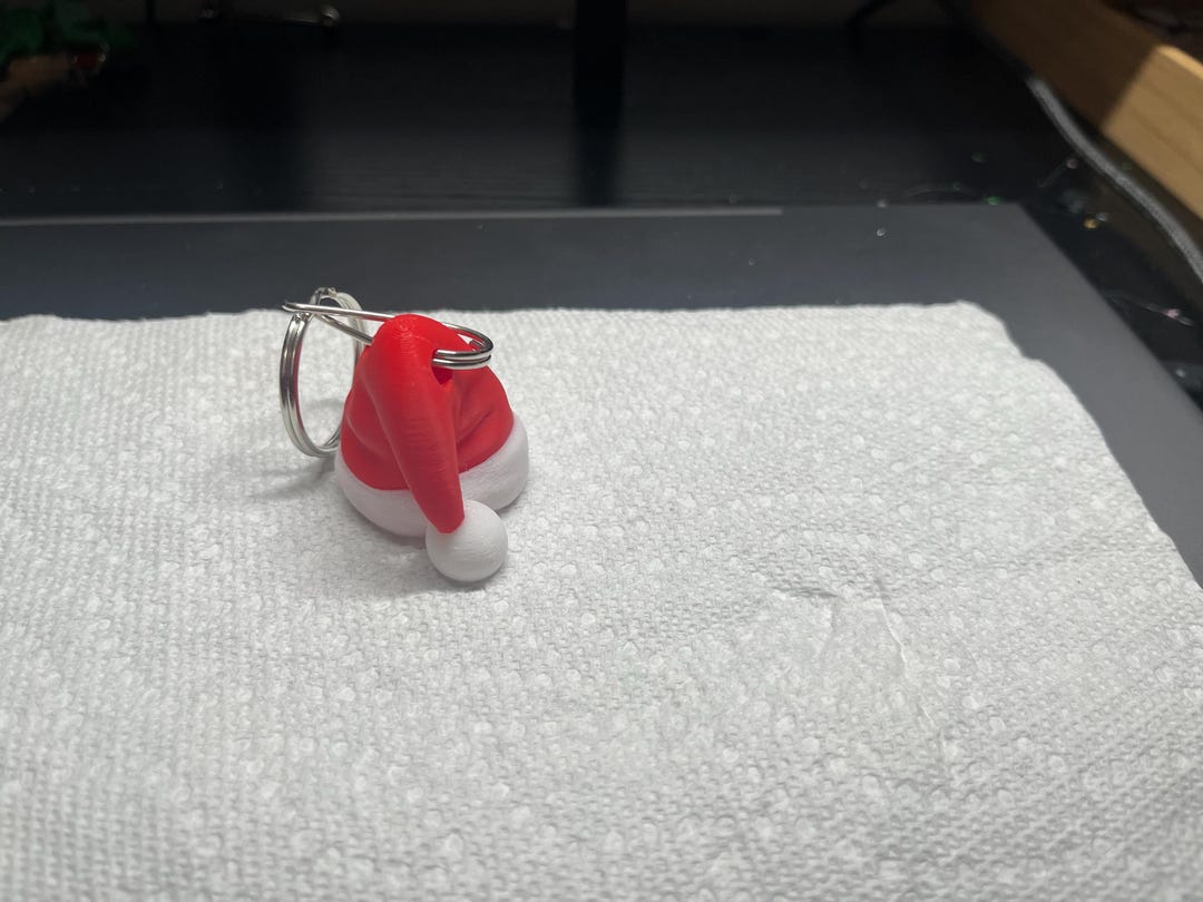 Mini Santa Hat Keychain - Etsy