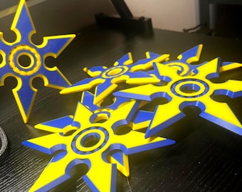 Ninja Throwing Star Shuriken Wall Hanger - 3 Pack - 3D Printed