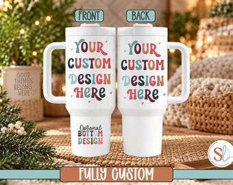 Personalized 40oz Tumbler with Handle, Custom Photo Quencher,20oz Skinny tumbler, 30oz Cup,14oz Kids cup