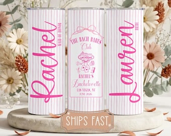 Custom Bridesmaid 20oz Tumbler, Personalized Bachelorette Party Matching Tumbler