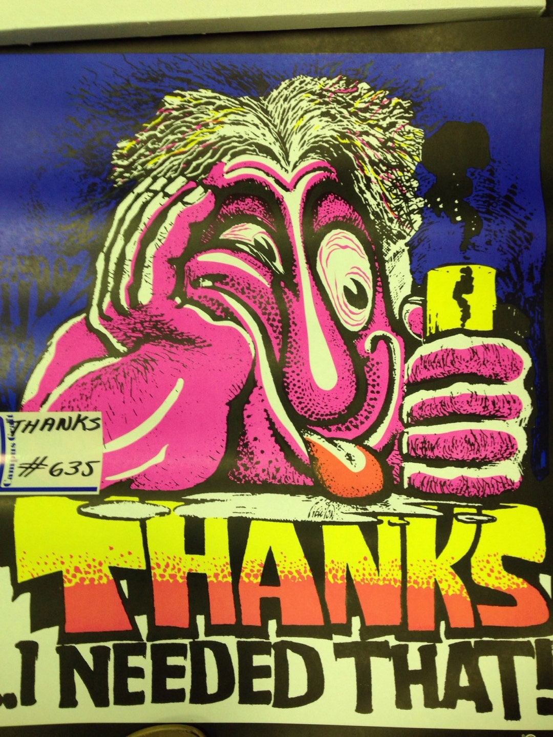 ヴィンテージ ポスター Thanks I needed that! Thanks, I Needed That!! 1970's Vintage Poster - Etsy