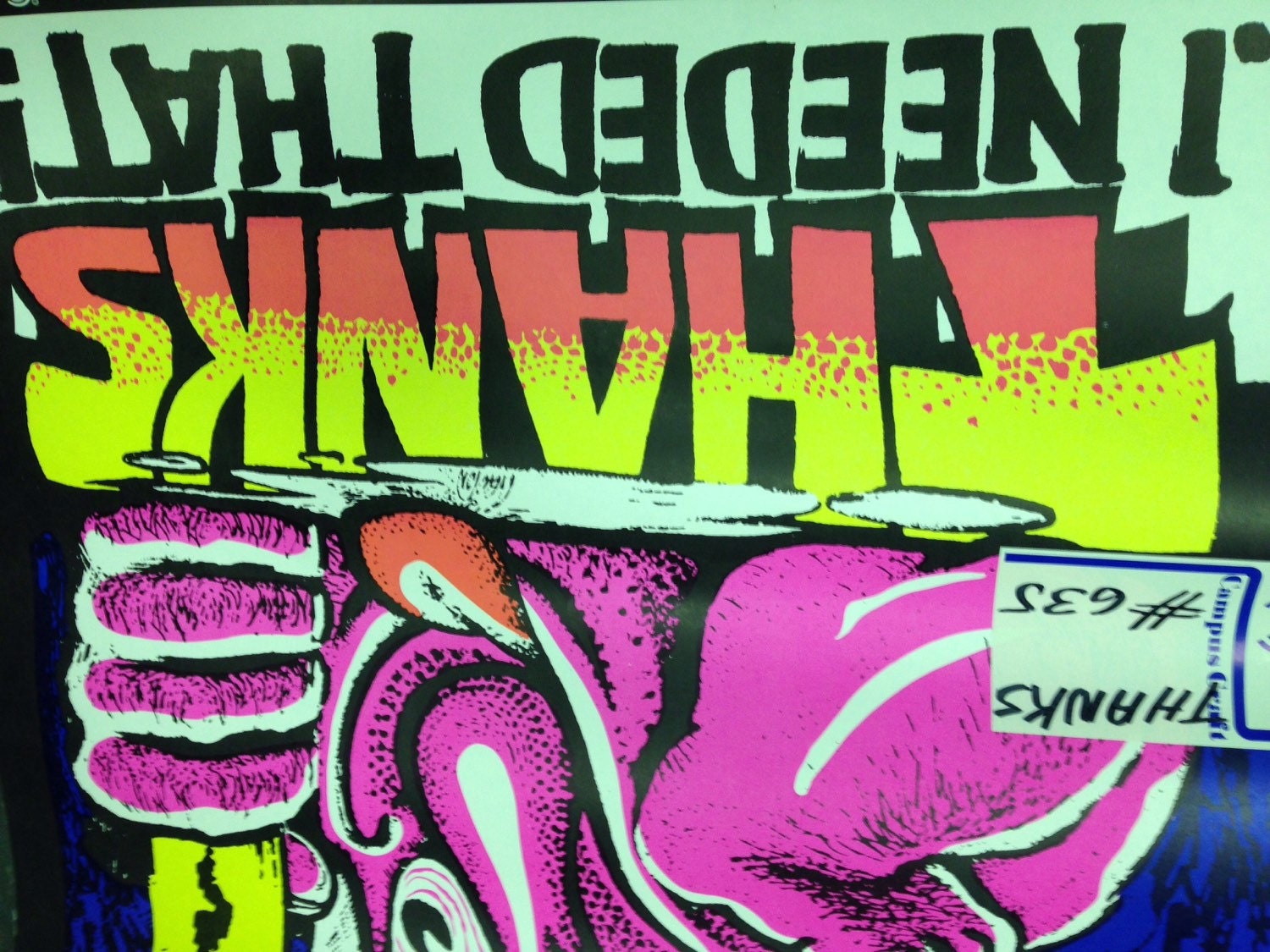 Thanks, I Needed That!! 1970's Vintage Poster - Etsy