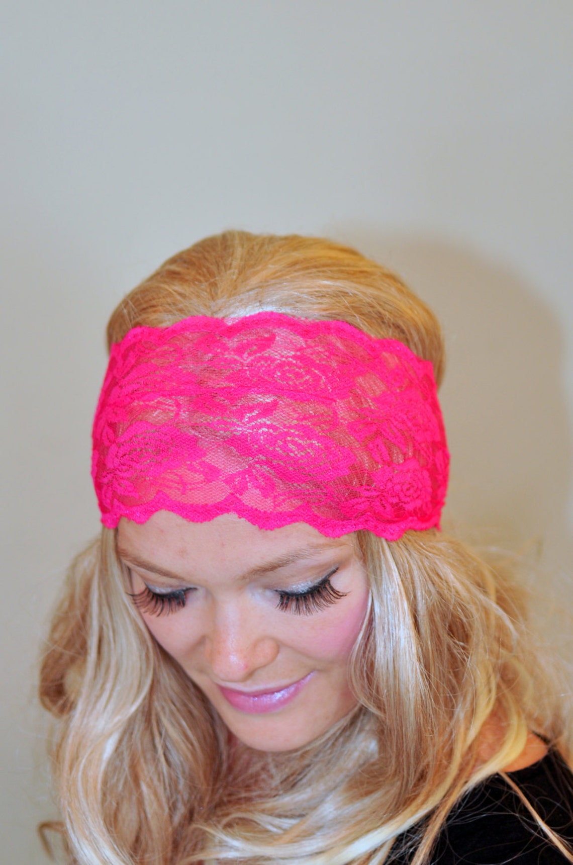 pink neon headband