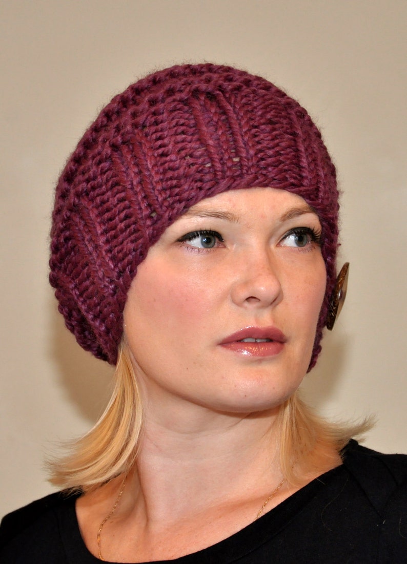 Slouchy Beanie Slouchy Hat Women Chunky Knit Beanie Winter Etsy