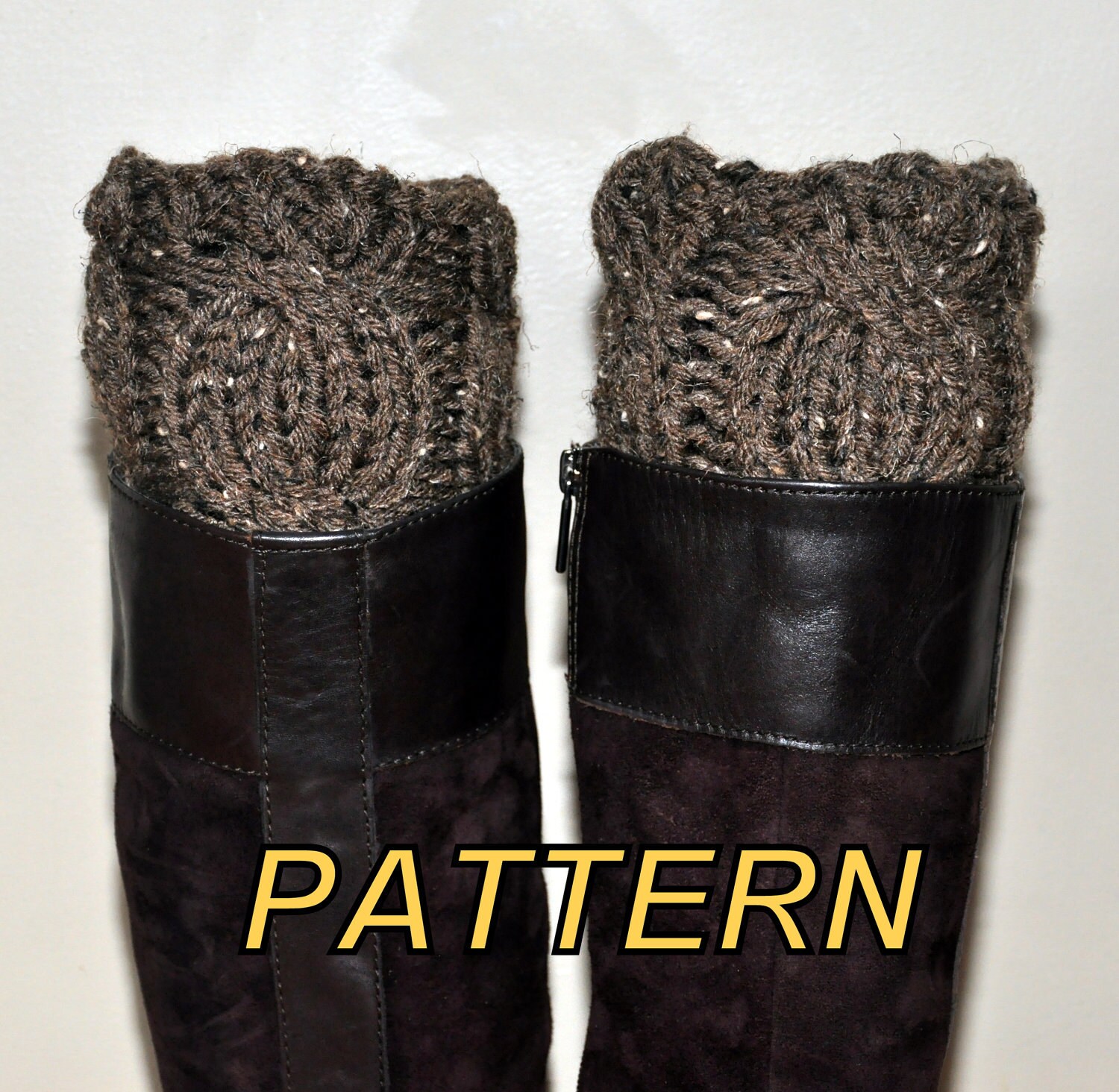 BOOT Cuffs Socks Leg Warmers Pattern PDF Cabled Cozy Knit Etsy