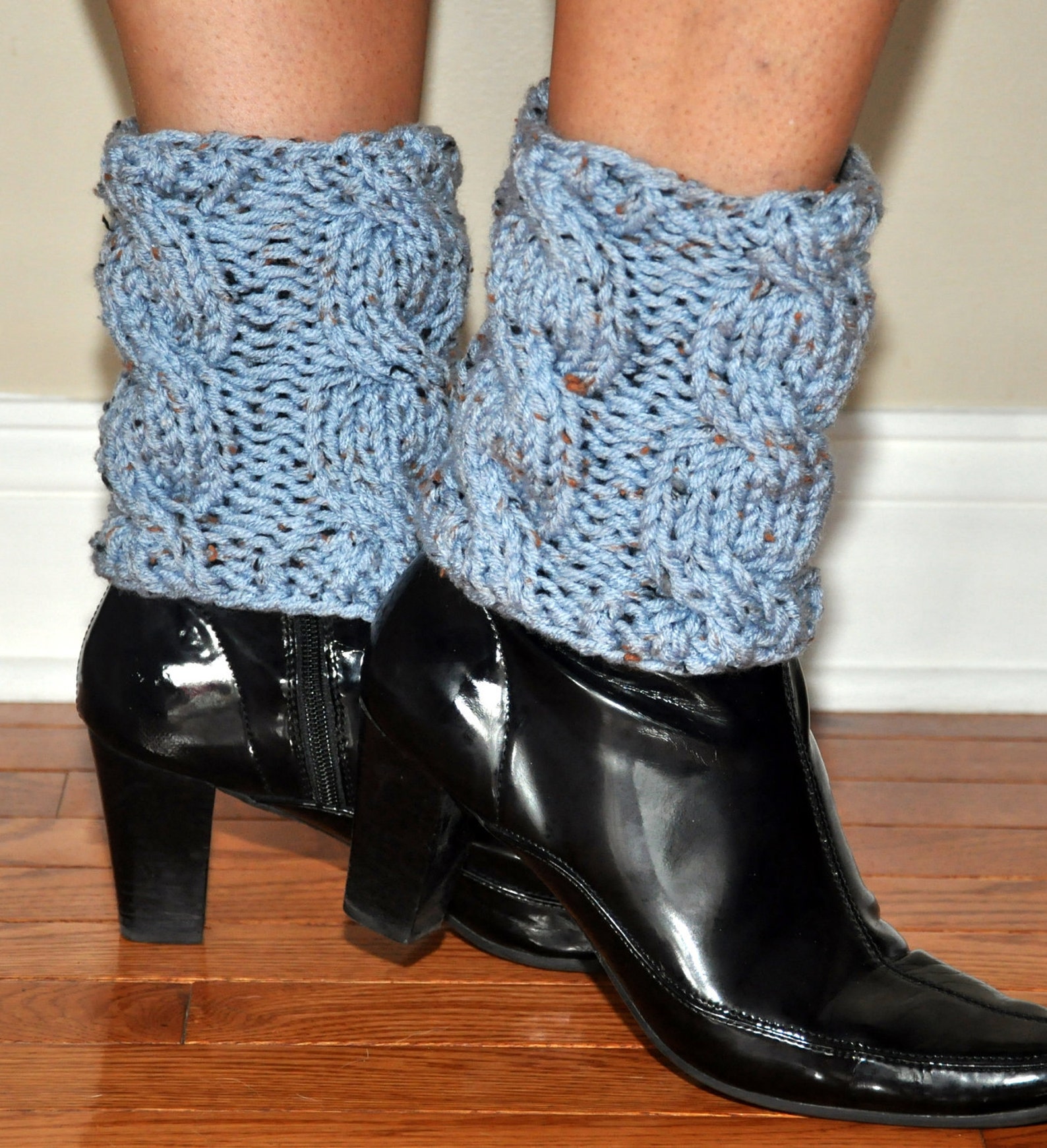 BOOT Tops Cuffs Socks Leg Warmers Pattern PDF Cabled Cozy Knit Etsy