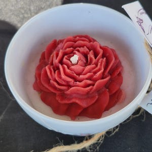 Peony Flower Antique Cup Candle