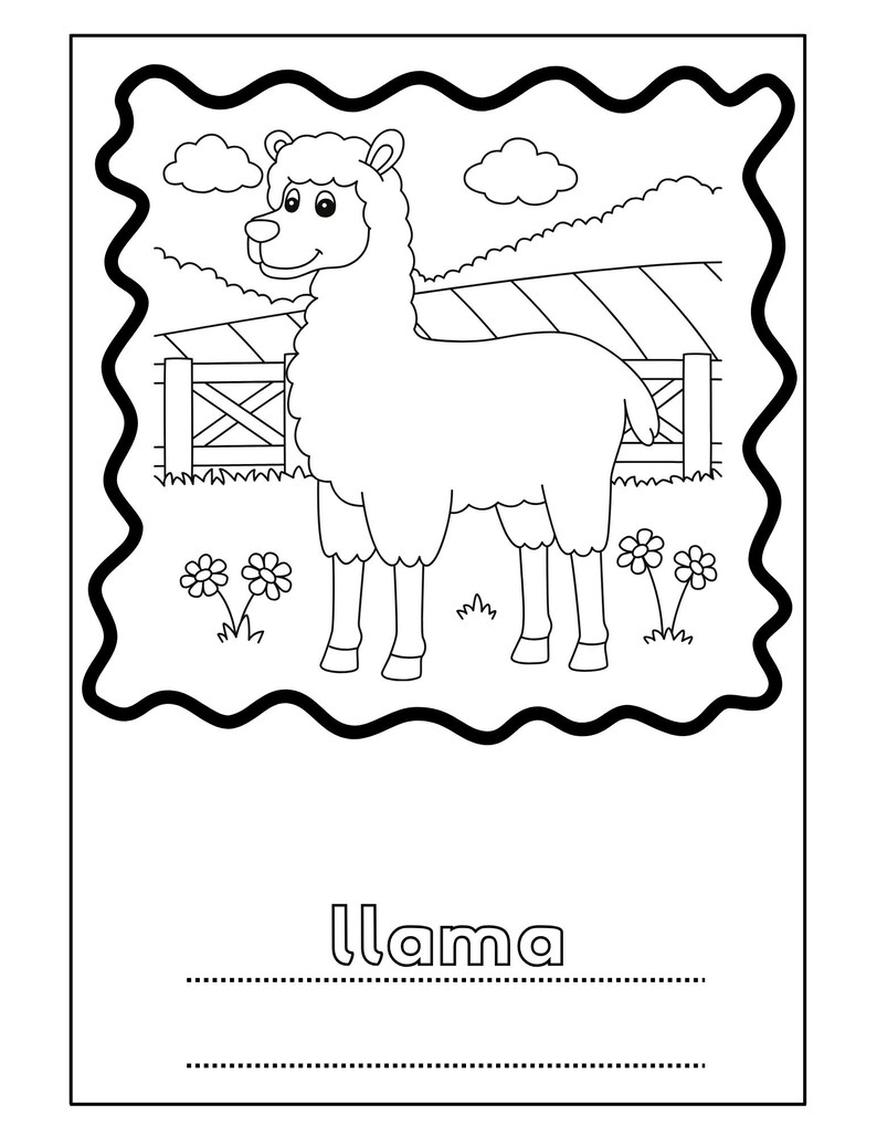 Farm Animal Coloring Book Bundle for Kids Printable Learn to Spell and ...