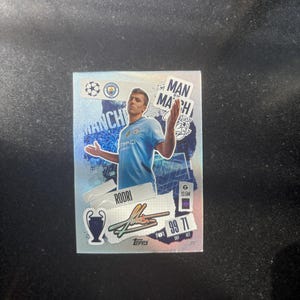 Match attax Rodri signierte Karte