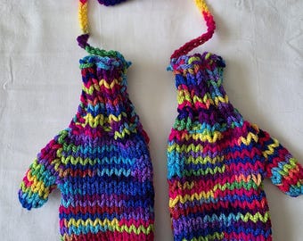 Childs Mittens On A String