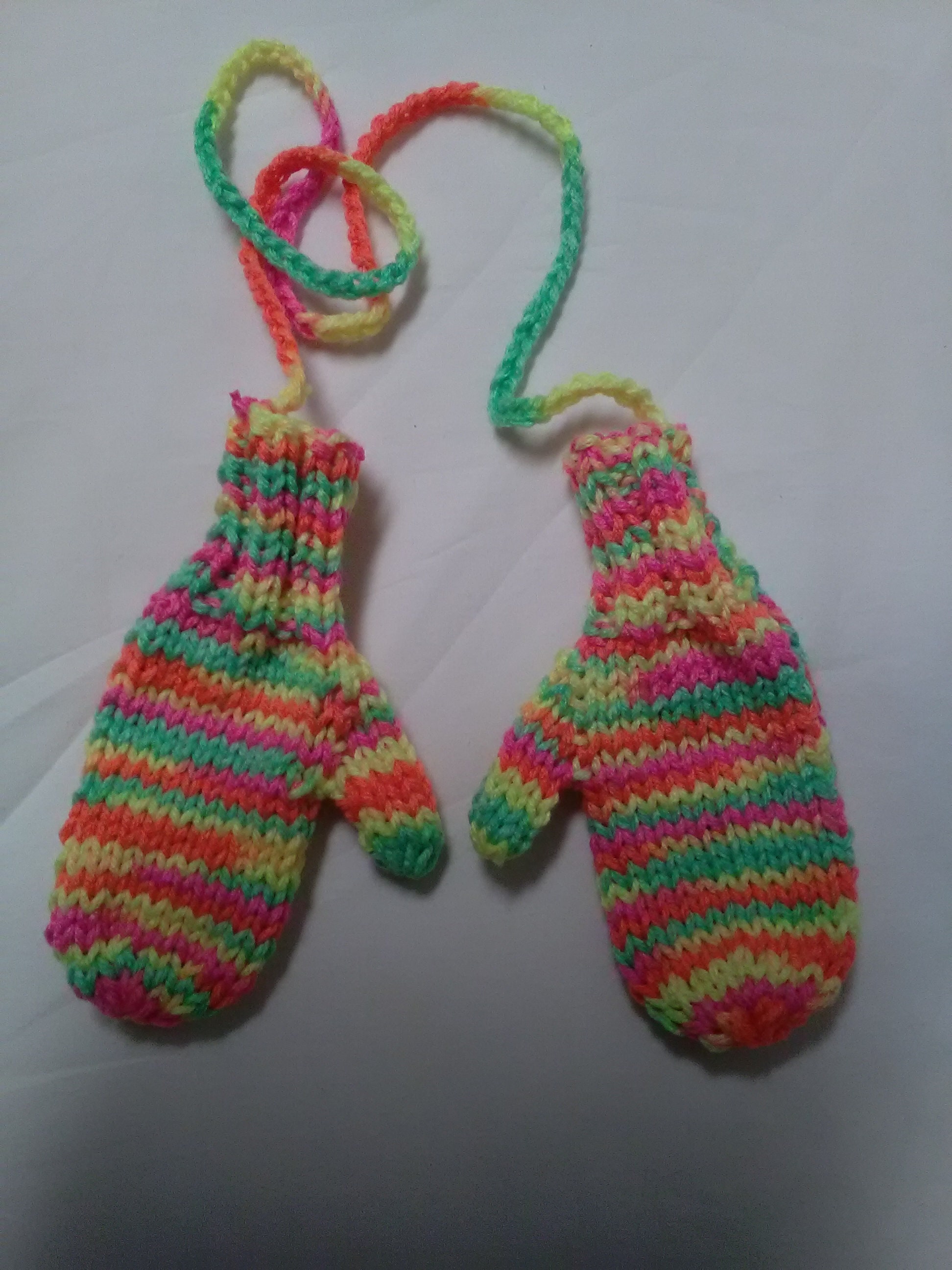 Toddler Mittens On A String Etsy