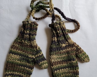 Toddler Mittens On A String