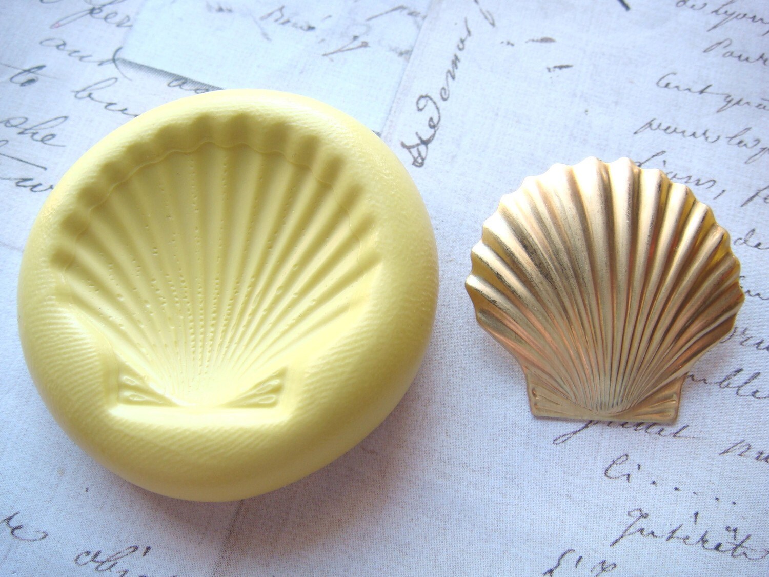 SHELL Flexible Silicone Mold Push Mold Polymer Clay Mold Etsy