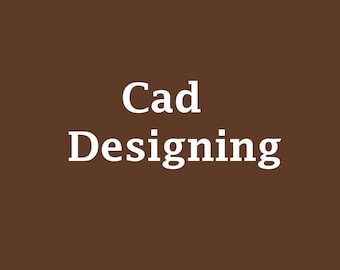 May include: A solid brown square background featuring the white text Cad Designing centered in the middle. The font is a clean, serif typeface with clear spacing between the two words, creating a high contrast against the dark brown backdrop.