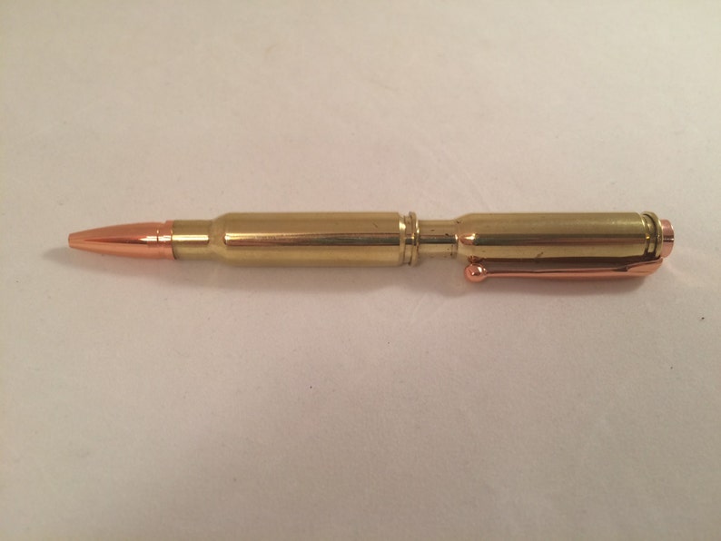 308/.308 Bullet Pen with Two Once-Fired Cases. Graduation Gift. Father's Day Gift. Groomsman Gift. Soldier Gift. image 1