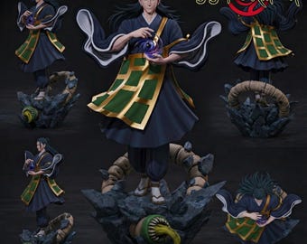 Kenjaku in Geto's Body - Jujutsu Kaisen Action Figure Printed in