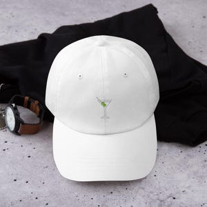Dirty Martini Print Dad Hat: Cocktail Lover Cap