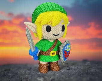 Figurine The Legend of Zelda ,link 3D 15 cm – Crochet Style Amigurumi – Figurine jeux video