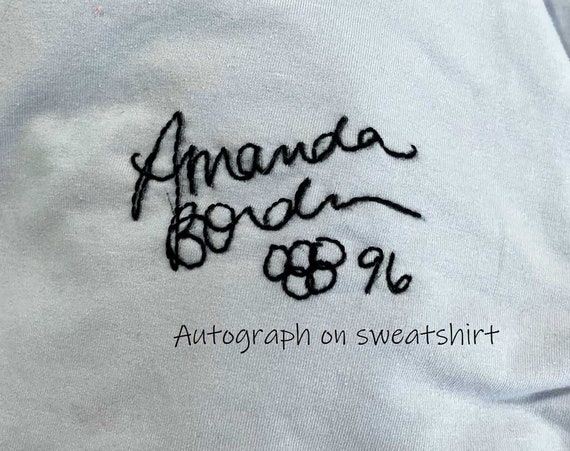 embroidered signature hoodie