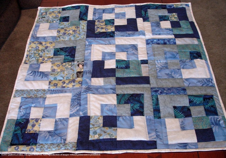Custom Made Lap Quilt Patchwork Quilt Geometric Quilt FREE US Shipping Reduced Int/'l Shipping Bento Box Quilt
