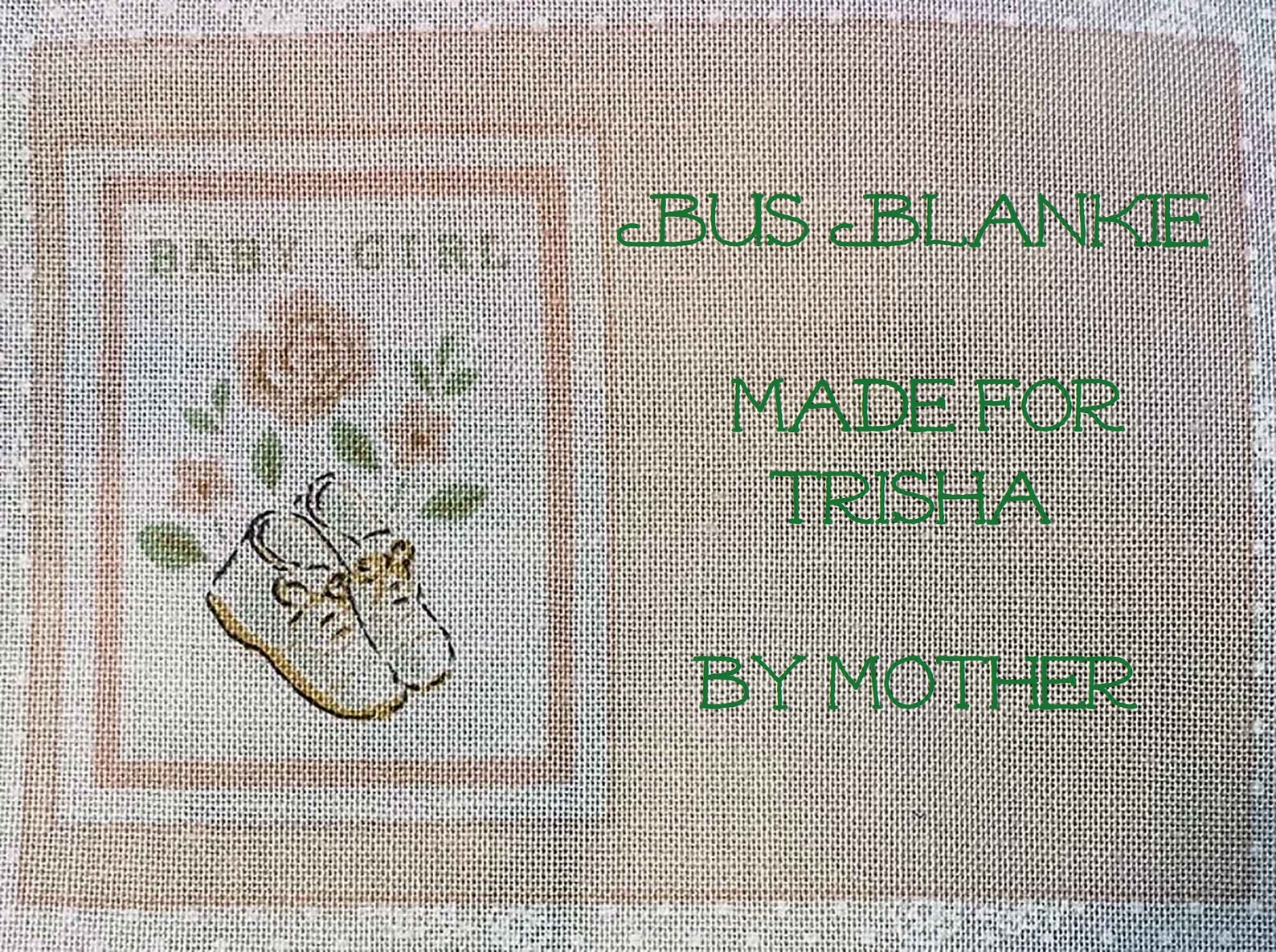 Baby Quilt Label Baby Girl Custom Made and Hand Embroidered Etsy