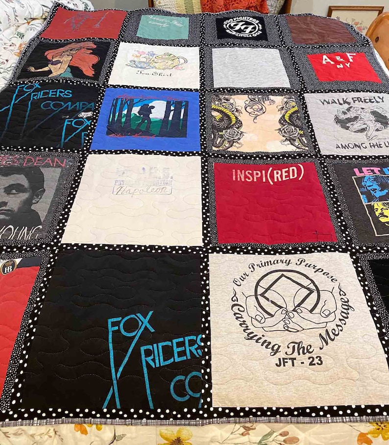 Download Memory Quilt Free Shipping Nine Patch Quilt Patchwork Quilt Custom Made T Shirt Quilt Fiber Arts Art Collectibles Kromasol Com