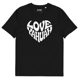 Love YAHUAH T-shirt – Hebreeuws Israëlitisch shirt, T-shirt heilige naam, aanbiddingskleding, JHWH, Yahusha, Paleo-Hebreeuws, Juda, apart shirt