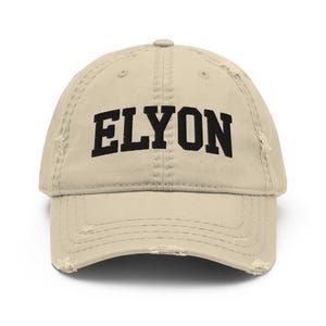 ELYON Distressed Dad Hat – Hebrew Israelite Cap, Most High YAH Headwear, Yahuah, YHWH, Judah, Sacred Name Hat, Set-Apart Streetwear