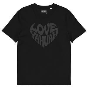 Love YAHUAH T-shirt – Hebreeuws Israëlitisch shirt, T-shirt heilige naam, aanbiddingskleding, JHWH, Yahusha, Paleo-Hebreeuws, Juda, apart shirt