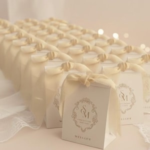 Recuerdos de boda personalizados, regalos hechos a mano para invitados con grageas de almendras para compromiso, Jordan Almond, Nikah Sekeri, regalos de agradecimiento para invitados