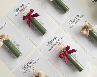 Henna Night Favors, Personalized Bridal Guest Gifts, Handmade Henna Ceremony Keepsake with Card, Henna Favors, Kina Gecesi