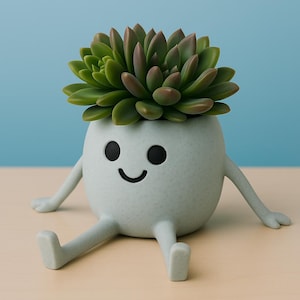 Happy Sitting Buddy Smiling Plant Pot for small medium plants