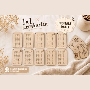 SVG Lasercut Datei inkl. Gewerbelizenz - Multiplikations Fächer - das kleine Einmaleins - Multiplikationstabelle - Lernhilfe Mathe