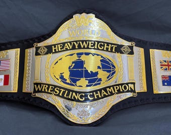 Cinturón de lucha libre Hulk Hogan 86, réplica para adulto / Correa de cuero auténtico, talla para adulto / RIP Hulk Hogan