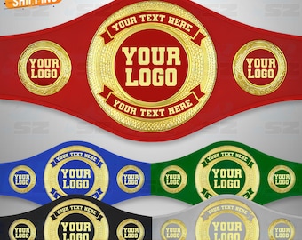 Cinturón de campeonato de fantasía personalizado / Logotipo personalizado, cuero auténtico