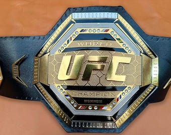 UFC Legacy Championship Replica Belt: Adult Size MMA Title, Brass & Leather