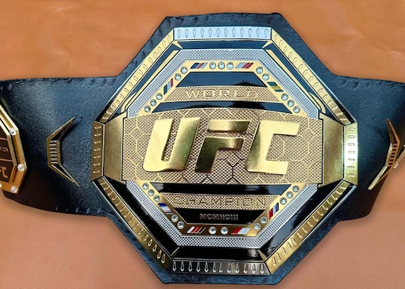 UFC Legacy Championship Replica Belt: Adult Size MMA Title, Brass & Leather