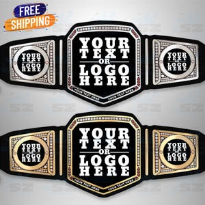 Custom Championship Belt | Adult Size Brass Belt | Customizable Wrestling Belt for Award Sports Events | Personalized Wrestling Belt