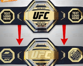 Custom UFC Legacy MMA Championship Belt | Personalized Ultimate Fighting Champions Belt Award | Customize with Your Name & Logos