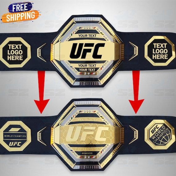Custom UFC Legacy MMA Championship Belt | Personalized Ultimate Fighting Champions Belt Award | Customize with Your Name & Logos
