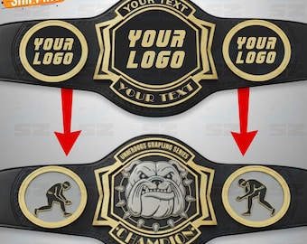 Custom Championship Belt for Award Sports Events - Customized Wrestling Belt - Personalized Logo/Design/Text
