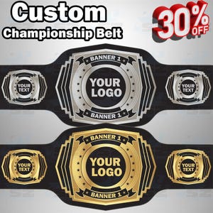 New Personalized Logo/Text Heavyweight Wrestling Championship Belt | Custom Handmade Fantasy Trophy Award Champions Belt | Best Gift