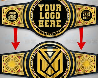 CUSTOMIZED CHAMPIONSHIP Belt – Personalized Trophy Title for Wrestling, Boxing, MMA, Muay Thai & Kickboxing | Real Leather Strap